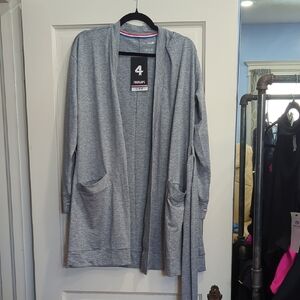 Heather Gray Open Front Wrap